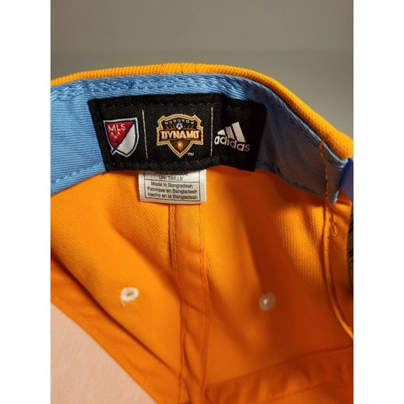 Houston Dynamo Hat Adidas Adjustable Snapback Cap Headwear MLS Soccer Orange - Picture 5 of 5